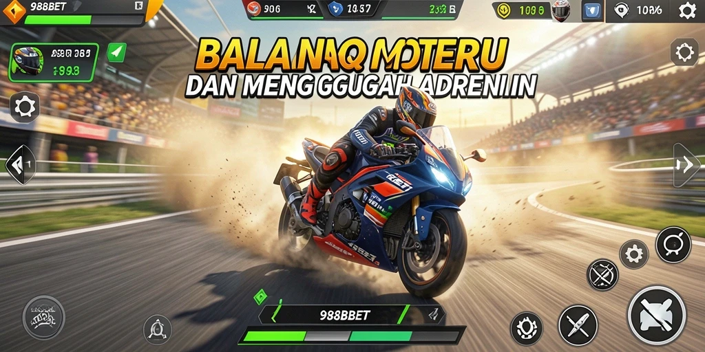 Tampilan balapan motor yang mendebarkan di 988BET.