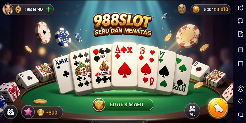 Screenshot dari gameplay menarik permainan Domino 988SLOT.