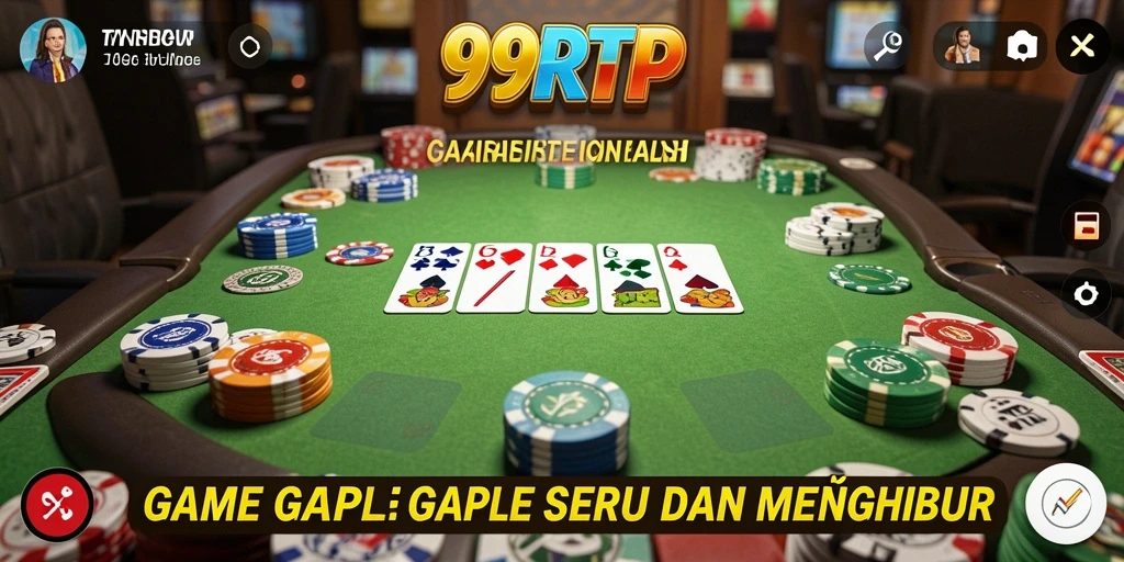 Tangkapan layar gameplay seru dalam pertandingan Gaple di 99RTP.