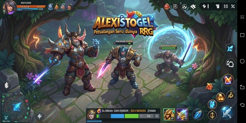 Screenshot gameplay ALEXISTOGEL menampilkan pertarungan epik dan eksplorasi dunia.