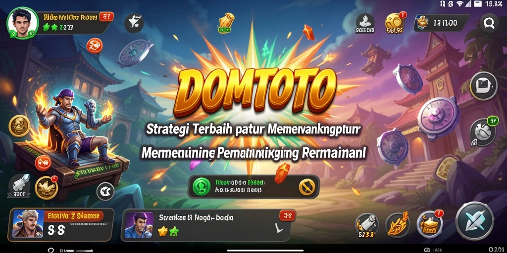 Screenshot gameplay DOMTOTO yang menampilkan elemen strategi yang mendebarkan.
