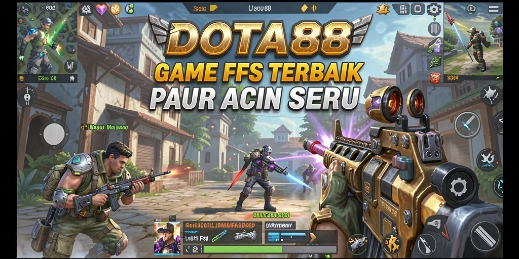 Screenshot DOTA88 menampilkan aksi intens dalam gameplay FPS.