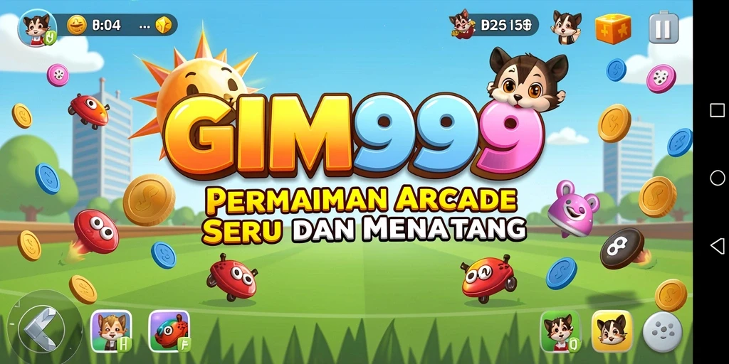 Tampilan gameplay GIM999 yang dinamis dan seru.