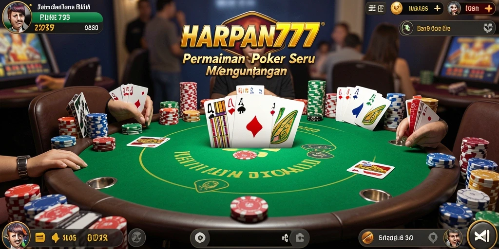 Screenshot gameplay HARAPAN777 menampilkan keseruan bermain Poker.