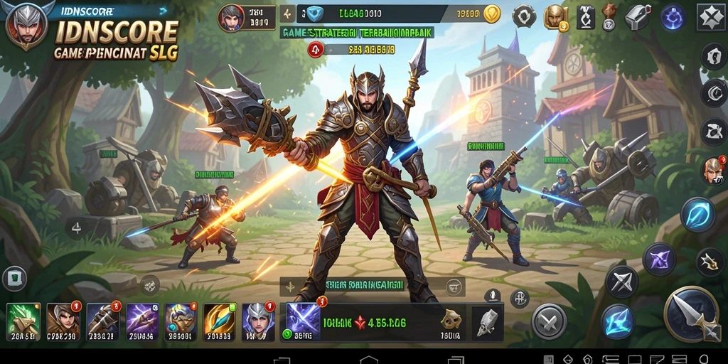 Tampilan menarik dari gameplay strategis di IDNSCORE.