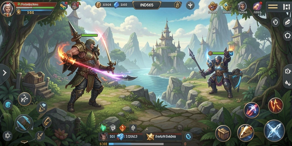 Tampilan gameplay mendebarkan di IND666 dengan strategi SLG.