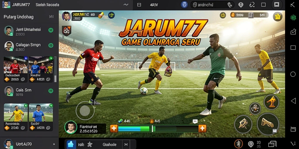 Screenshot gameplay JARUM77 yang menarik dan penuh aksi olahraga.