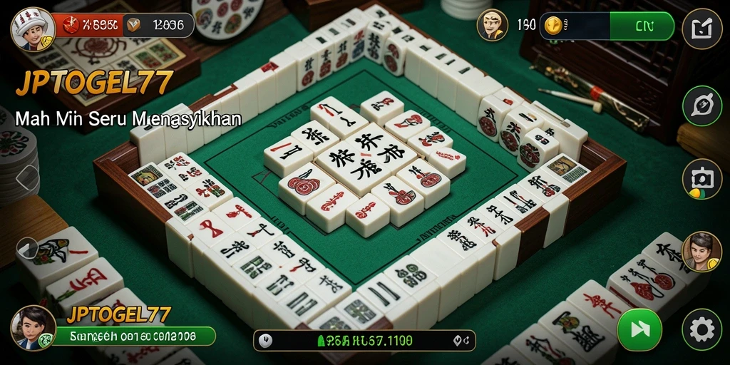 Screenshot utama JPTOGEL77 menampilkan gameplay Mahjong yang menarik.