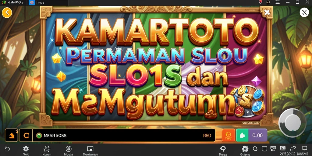 Screenshot dari gameplay seru aplikasi KAMARTOTO yang penuh warna.