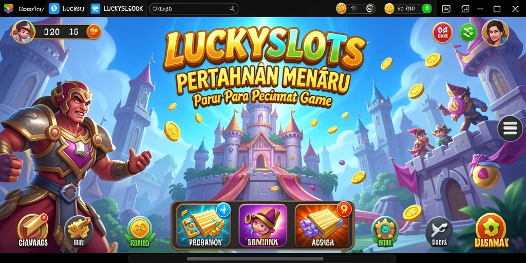 Gameplay menara pertahanan yang menegangkan di LUCKYSLOTS.