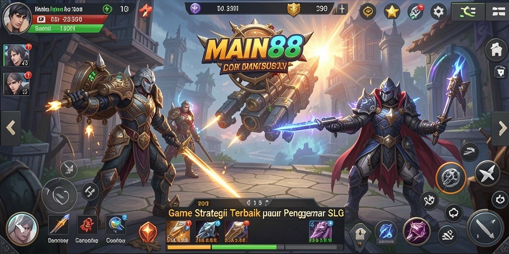Screenshot gameplay MAIN88 menampilkan aksi pertempuran SLG yang menarik.