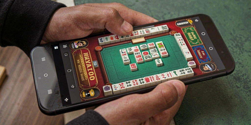 Tampilan gameplay MIKATOTO yang menampilkan suasana Mahjong.