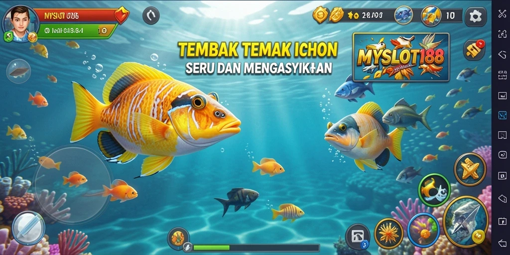 Tampilan gameplay Tembak Ikan yang menyenangkan dan menantang.