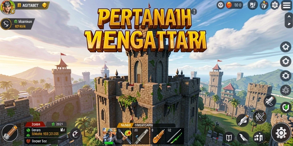Tampilan gameplay seru dari NAGITABET dalam pertahanan menara.