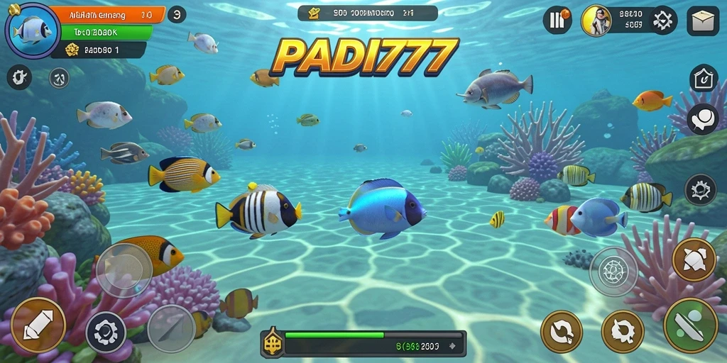 Screenshot gameplay PADI777 yang menampilkan aksi memancing seru dan menantang.