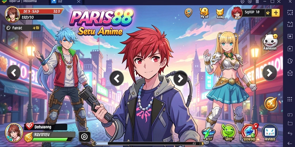 Tangkapan layar PARIS88 menampilkan aksi seru dalam gameplay Anime.