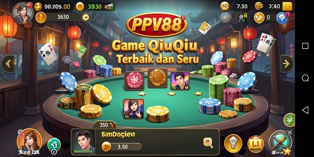 Tampilan utama gameplay QiuQiu di PPV88 yang mendebarkan.