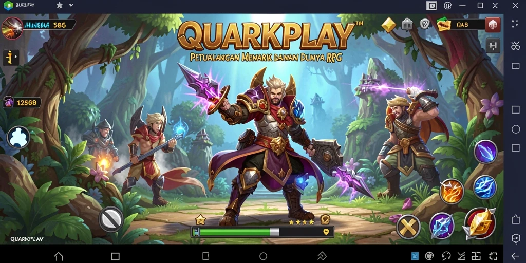 Gameplay seru di QUARKPLAY menunjukkan petualangan epik dalam RPG.