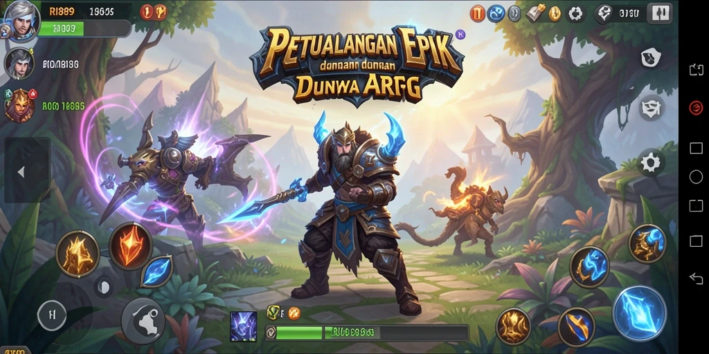 Tampilan gameplay seru dan mendebarkan dalam petualangan ARPG.