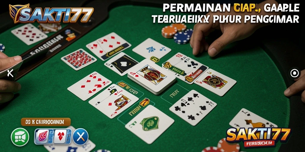 Tampilan gameplay seru dalam permainan Gaple SAKTI77 yang menantang.