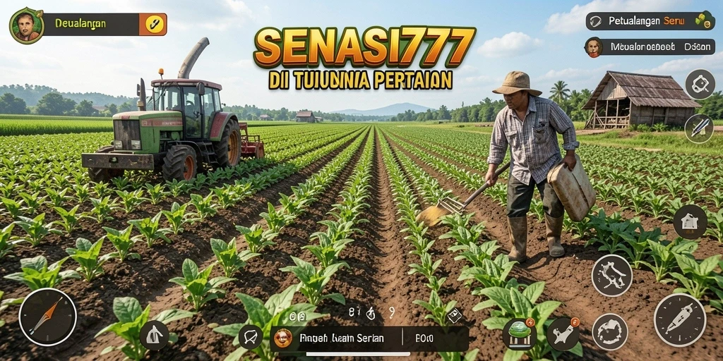 Tampilan gameplay SENSASI777 menunjukkan keindahan lahan pertanian.