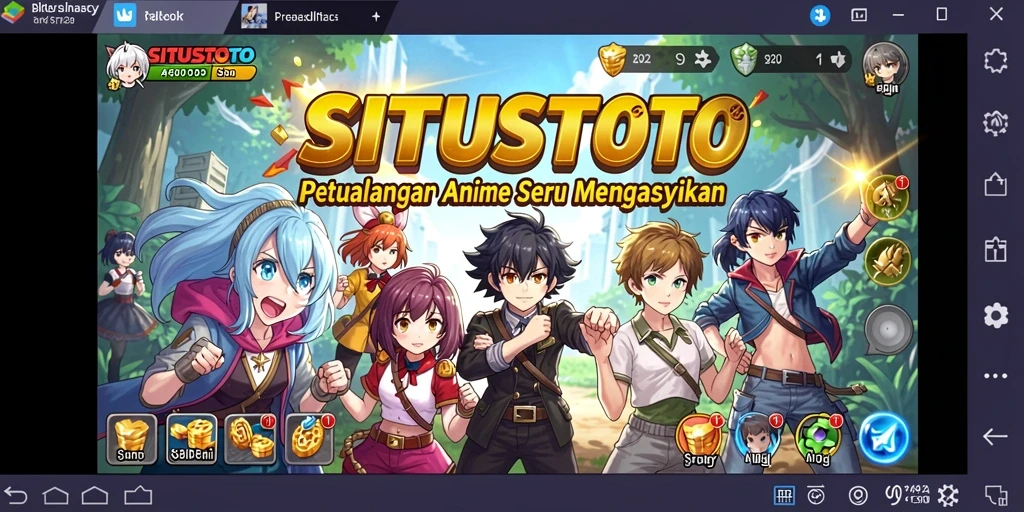 Tampilan gameplay anime yang vibrant dan menarik di SITUSTOTO.