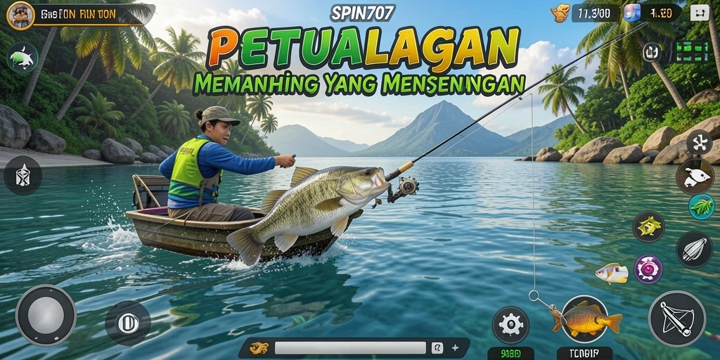 Screenshot gameplay SPIN707 dengan aksi memancing yang seru.