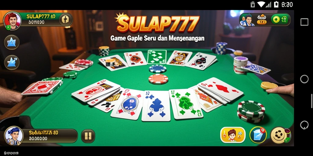Screenshot gameplay SULAP777 yang menampilkan keseruan permainan Gaple.